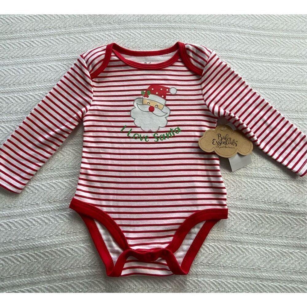 BABY ESSENTIAL 3 Month Boys I LOVE SANTA Onsie